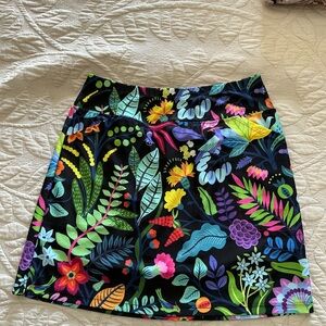 Floral Black Ladies Golf Skirt